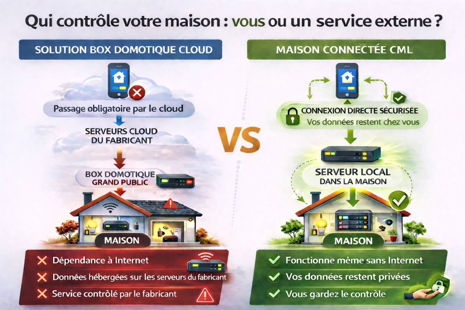 Comparatif box cloud vs serveur domotique local CML