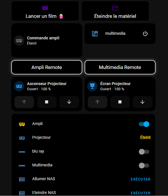 Contrôle système audio/vidéo